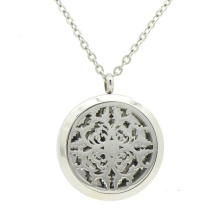 New arrival stainless steel aromatherapy engraved solid perfume compacts locket